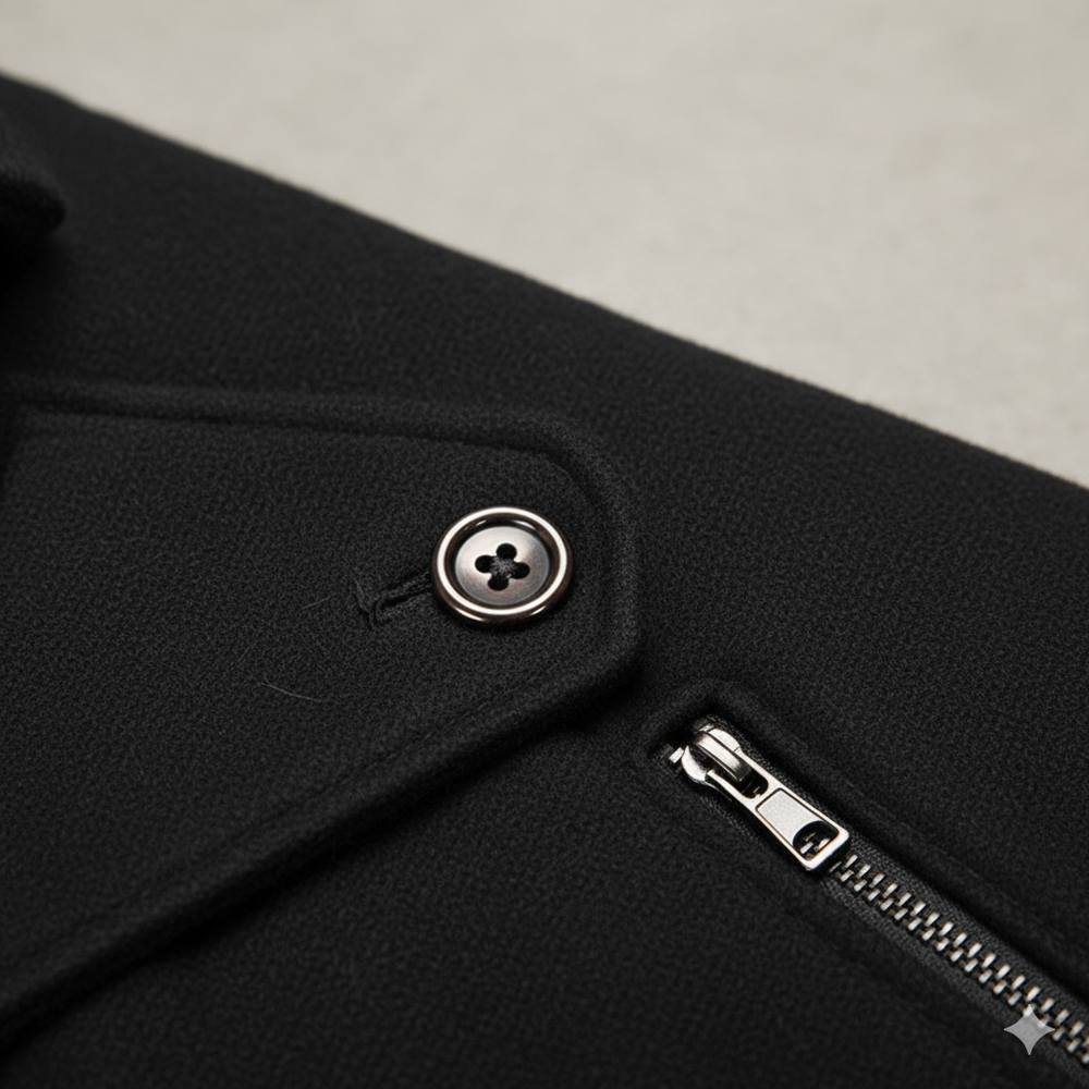 Eleganter Herren Wollmantel mit Stehkragen | Winter | Warm