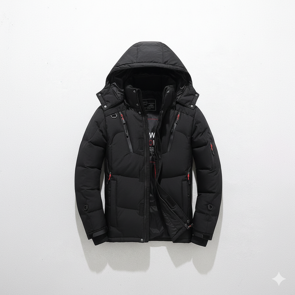 Herren Steppjacke mit Kapuze | Winter | Warm & Atmungsaktiv