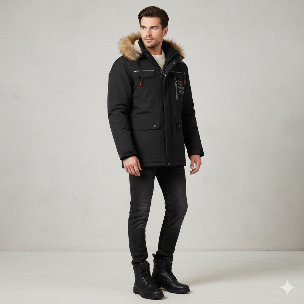 Herren Winterparka mit Kapuze | Winddicht & Warm