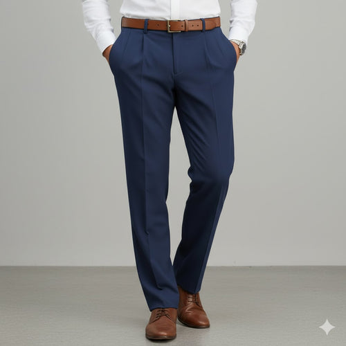 Klassische Herren Stoffhose | Regular Fit & Knitterarm