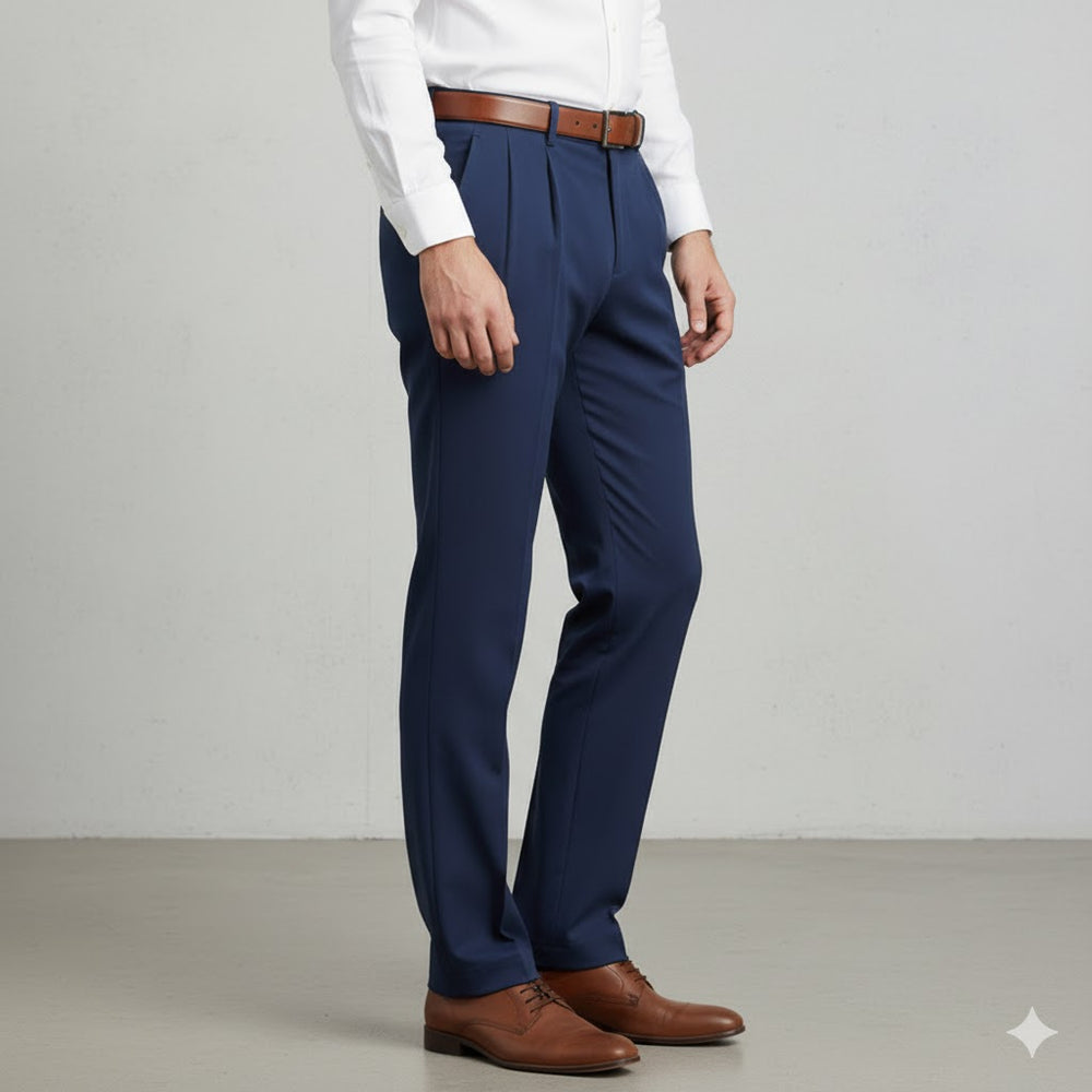 Klassische Herren Stoffhose | Regular Fit & Knitterarm