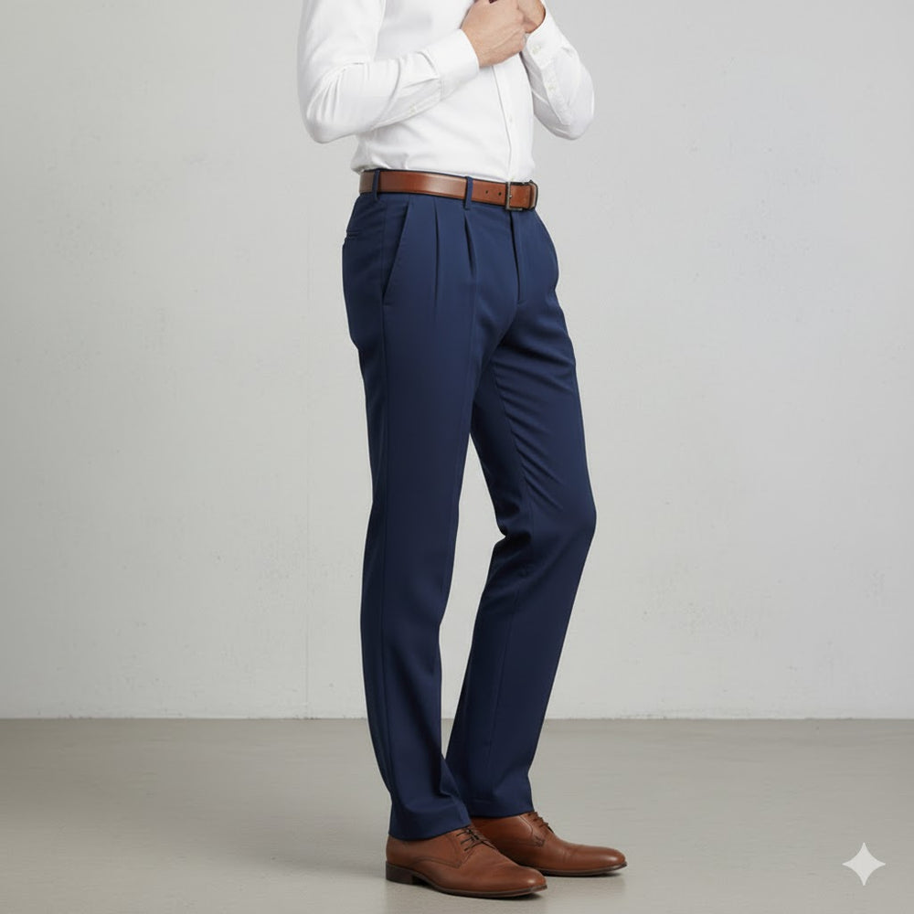 Klassische Herren Stoffhose | Regular Fit & Knitterarm