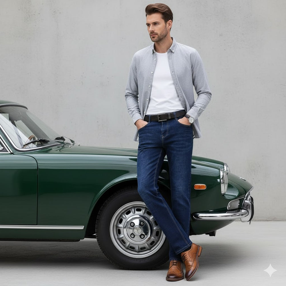 Herren Jeans Regular Fit | Bequem & Elastisch für Alltag & Business