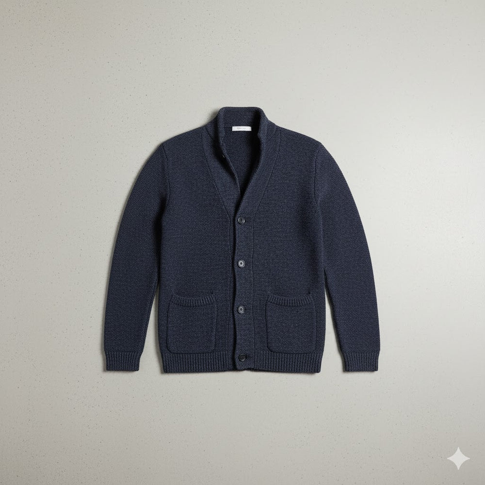 Herren Strickjacke mit Stehkragen | Slim Fit | Winter