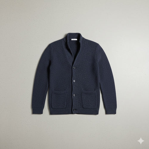 Herren Strickjacke mit Stehkragen | Slim Fit | Winter