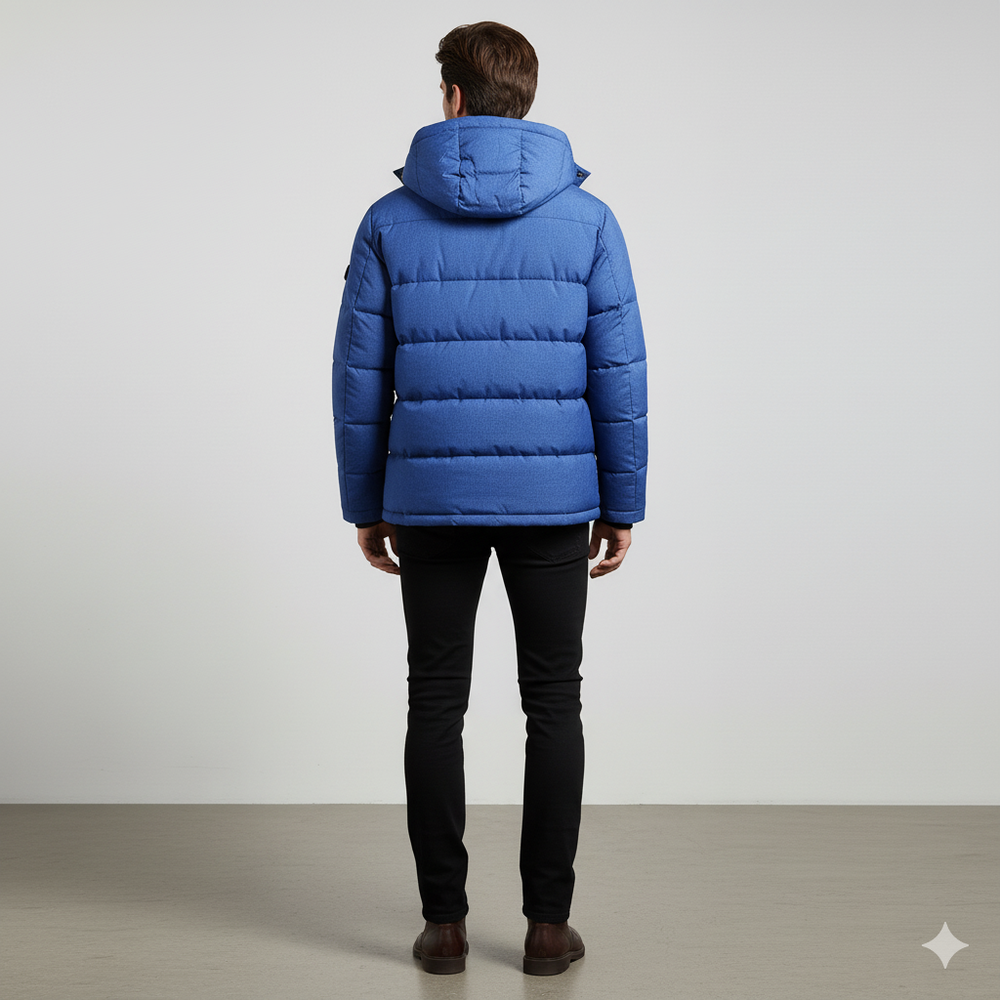 Herren Steppjacke mit Kapuze | Winter | Warm & Atmungsaktiv