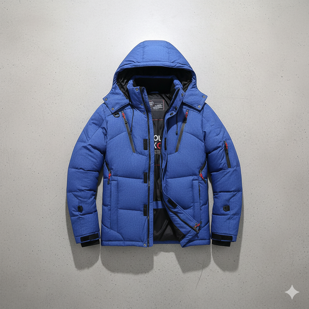 Herren Steppjacke mit Kapuze | Winter | Warm & Atmungsaktiv