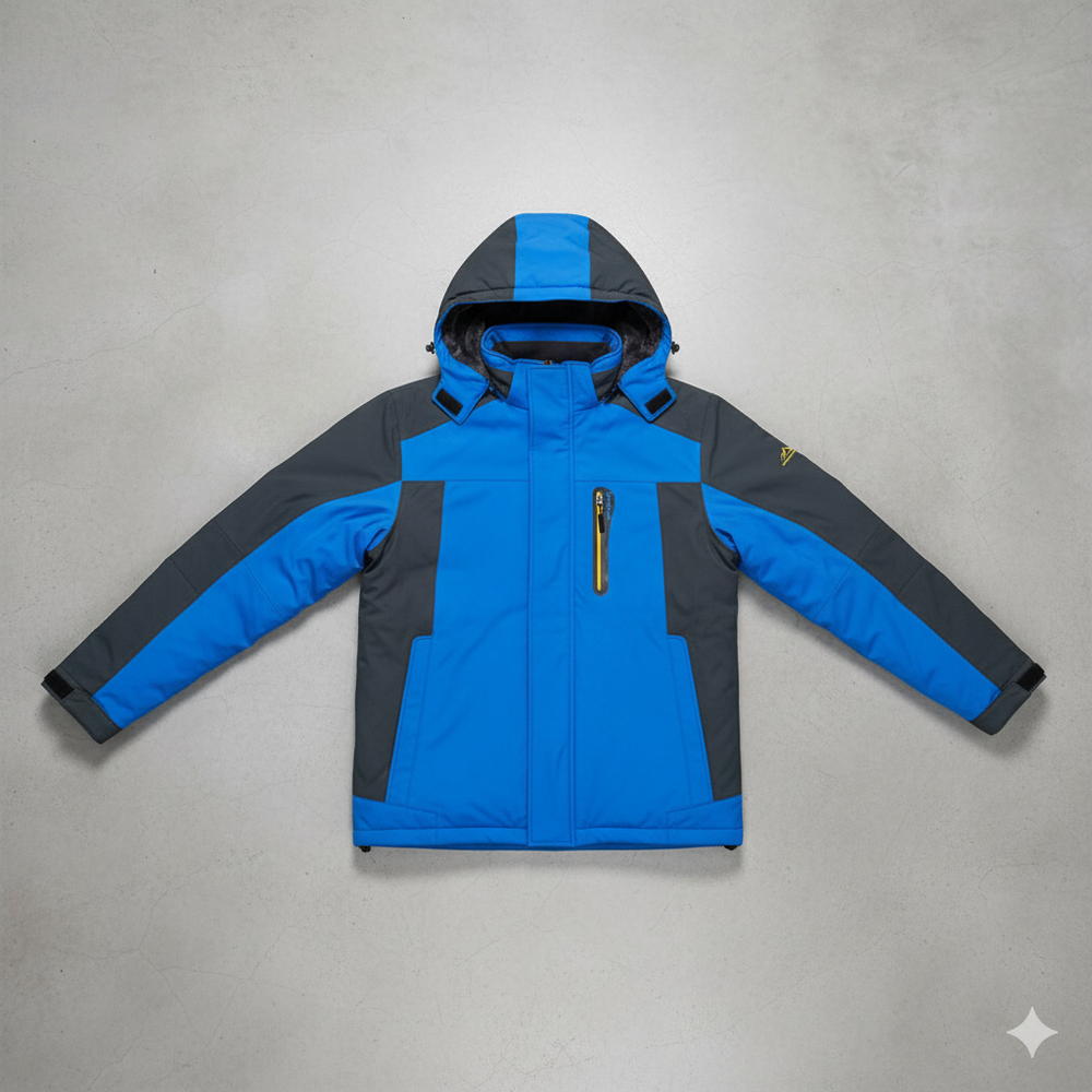 Herren Skijacke mit Kapuze | Winddicht & Warm | Winter Outdoor