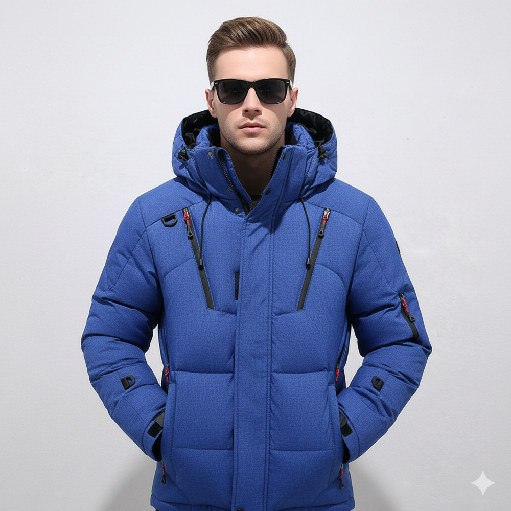 Herren Steppjacke mit Kapuze | Winter | Warm & Atmungsaktiv