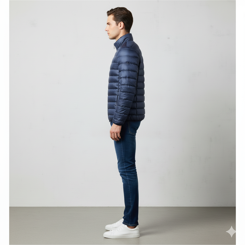 Leichte Herren Steppjacke mit Stehkragen | Übergang | Atmungsaktiv