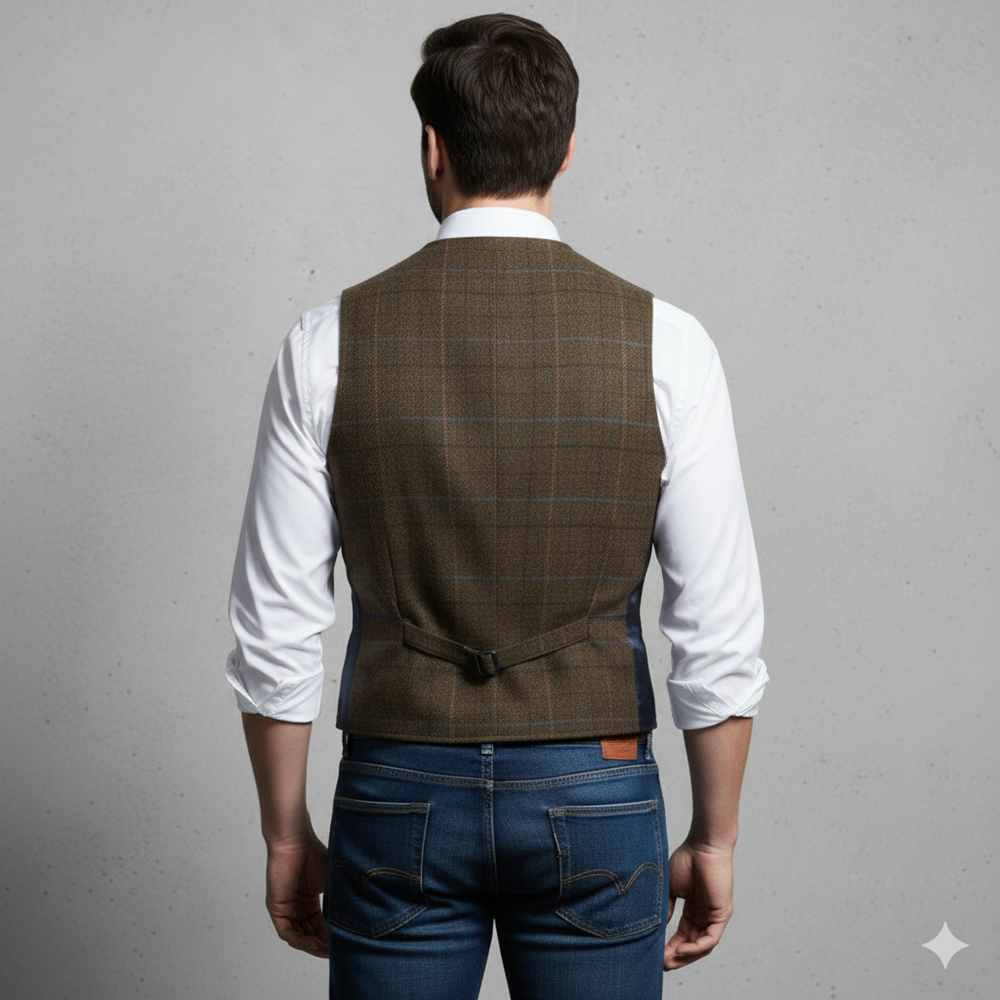 Herren Weste mit Karomuster | Elegant & Modern | Herbst/Winter