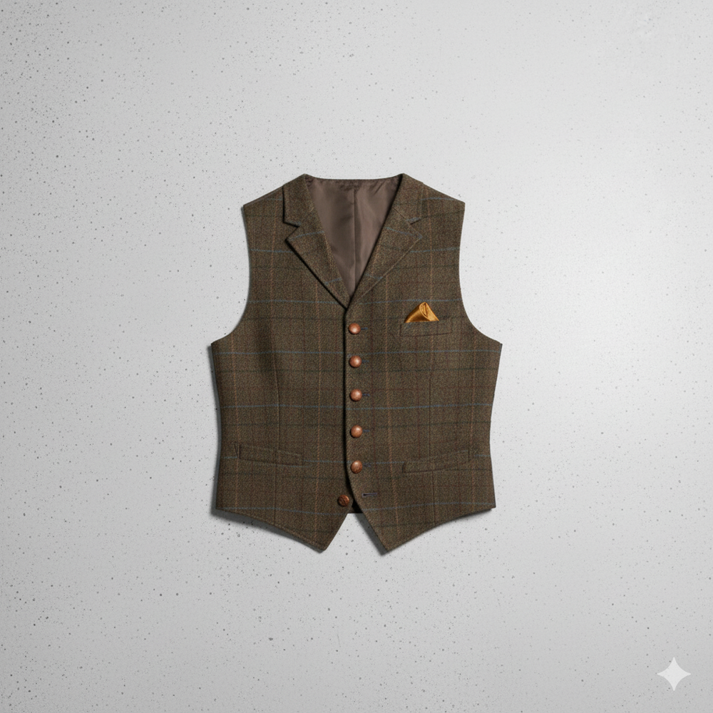 Herren Weste mit Karomuster | Elegant & Modern | Herbst/Winter