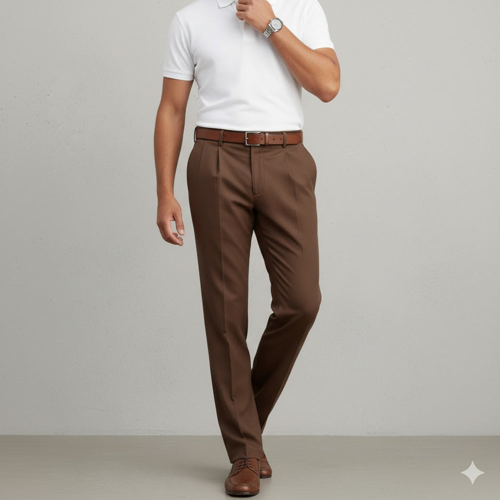 Klassische Herren Stoffhose | Regular Fit & Knitterarm