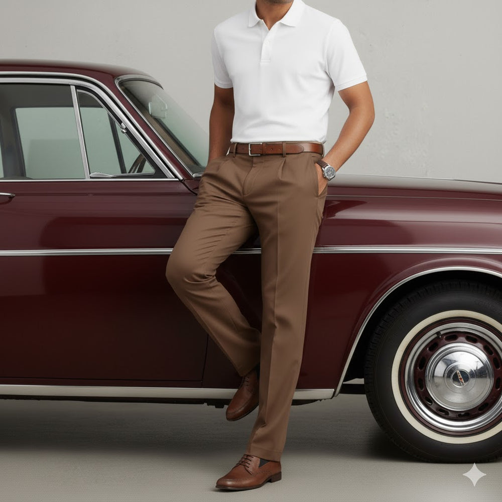 Klassische Herren Stoffhose | Regular Fit & Knitterarm