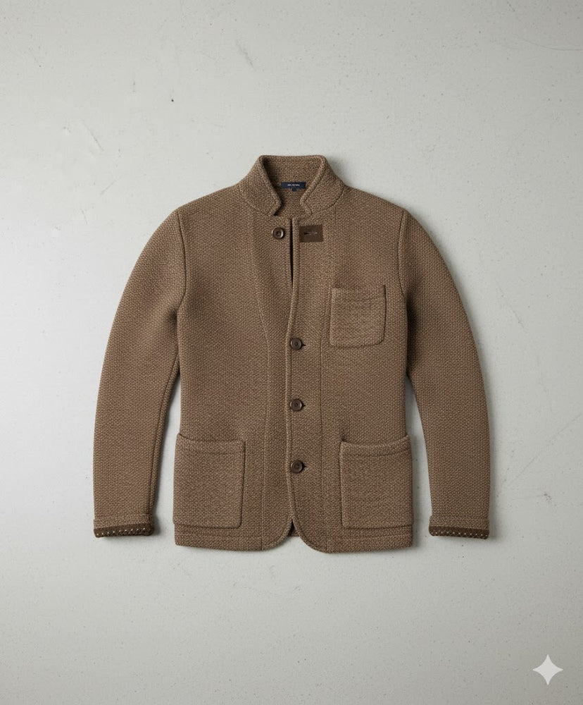 Herren Strickjacke mit Stehkragen | Slim Fit | Winter