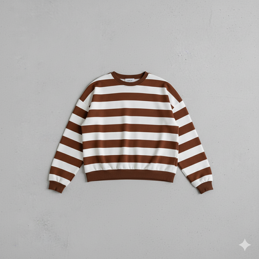 Damen Pullover Kuschelig Lässig | Gestreift | Rundhals