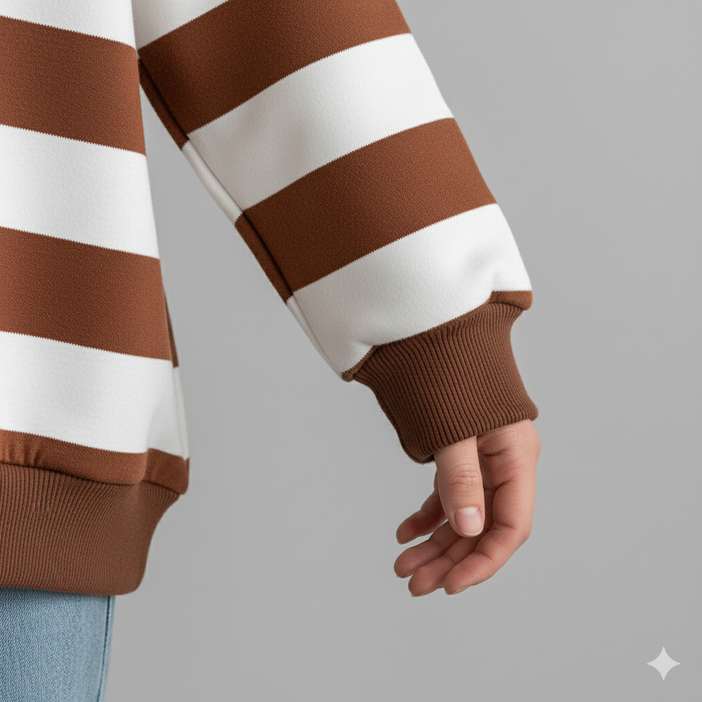 Damen Pullover Kuschelig Lässig | Gestreift | Rundhals