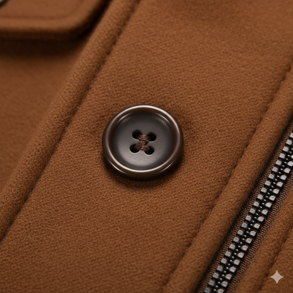 Eleganter Herren Wollmantel mit Stehkragen | Winter | Warm