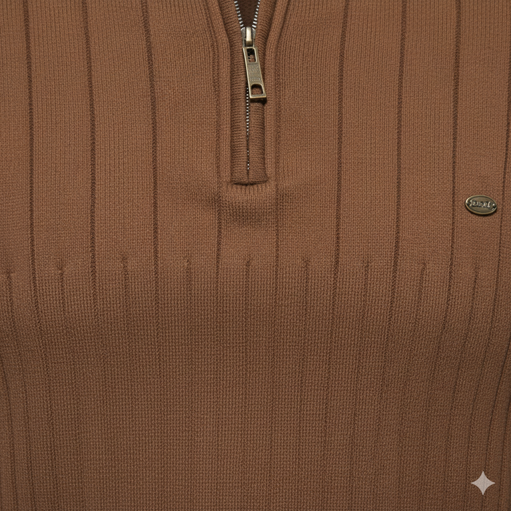 Herren Strickpullover mit Stehkragen | Halbzip | Winter