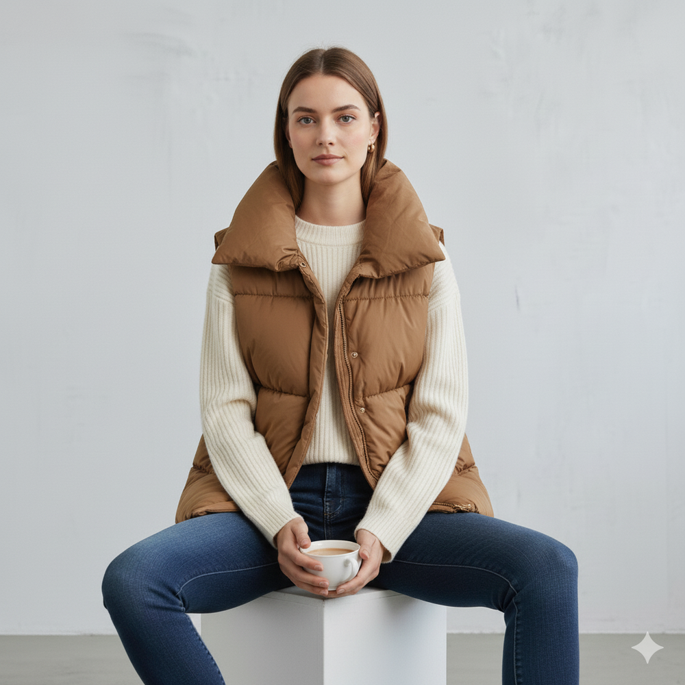 Damenweste ohne Ärmel | Warm & Lässig für Herbst/Winter