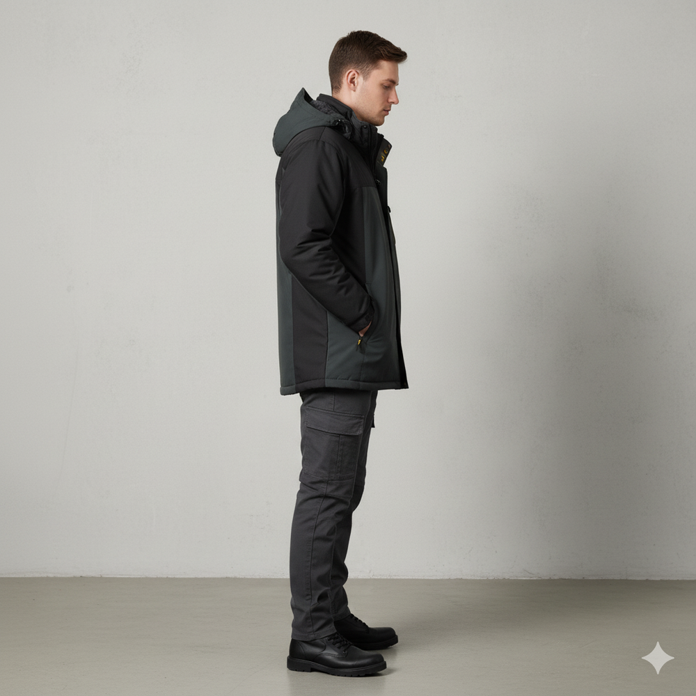 Herren Skijacke mit Kapuze | Winddicht & Warm | Winter Outdoor