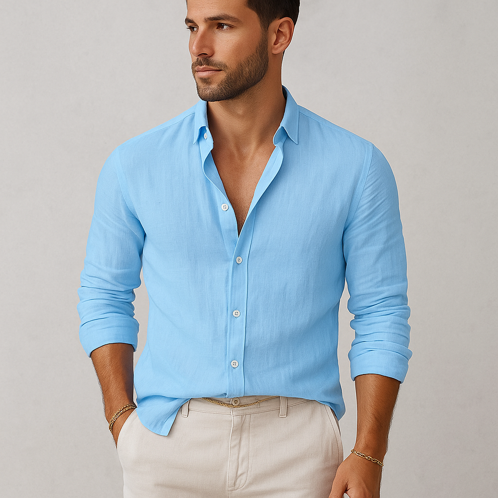 Herren Leinenhemd | Atmungsaktiv & Lässig für Herbst & Freizeit
