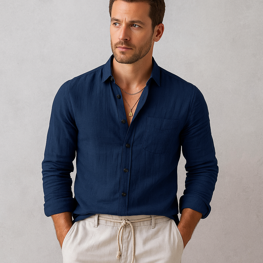 Herren Leinenhemd | Atmungsaktiv & Lässig für Herbst & Freizeit