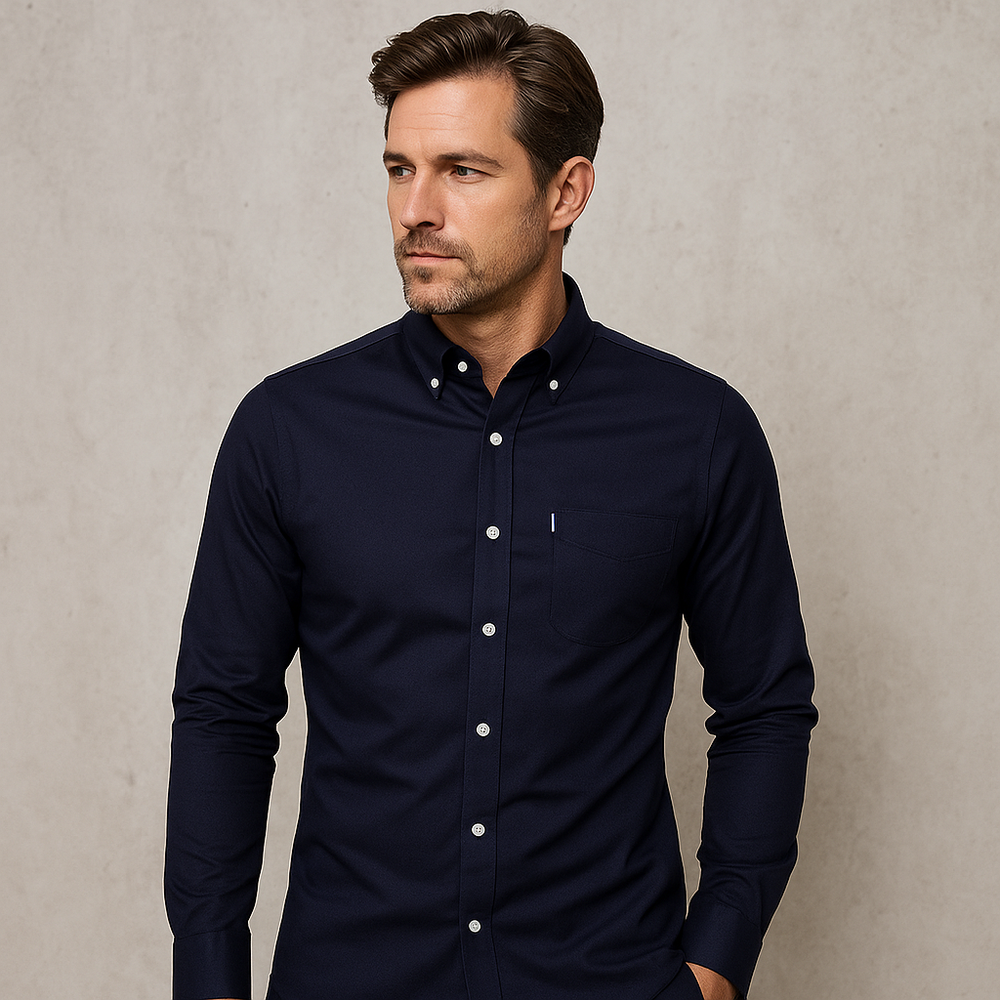 Herren Slim Fit Businesshemd | Atmungsaktiv & Herbst