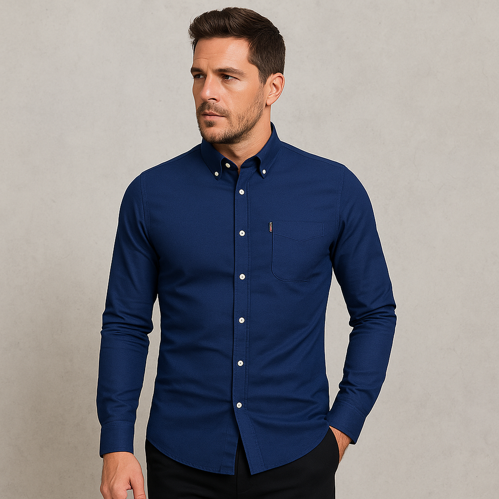 Herren Slim Fit Businesshemd | Atmungsaktiv & Herbst