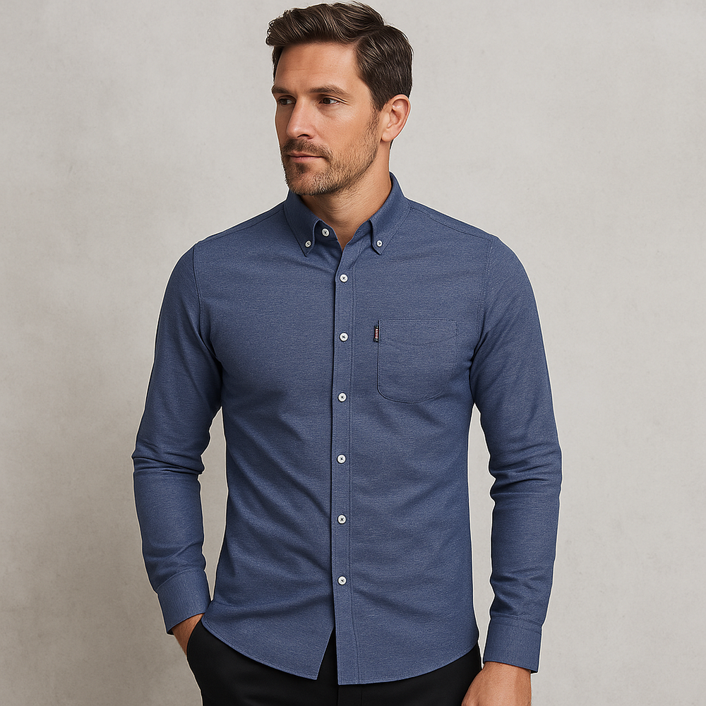 Herren Slim Fit Businesshemd | Atmungsaktiv & Herbst