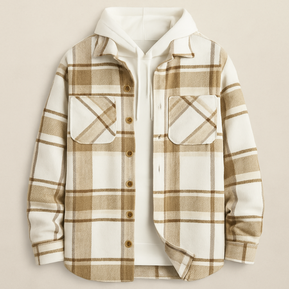 Herren Karohemd mit Kapuze | Warm & Lässig für Herbst & Winter