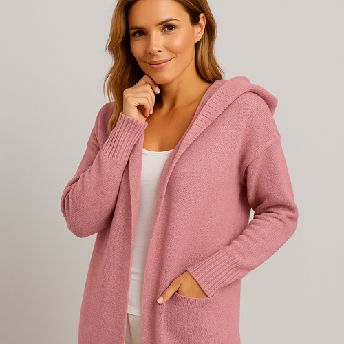 Damen Strickjacke mit Kapuze | Lässig & Übergang