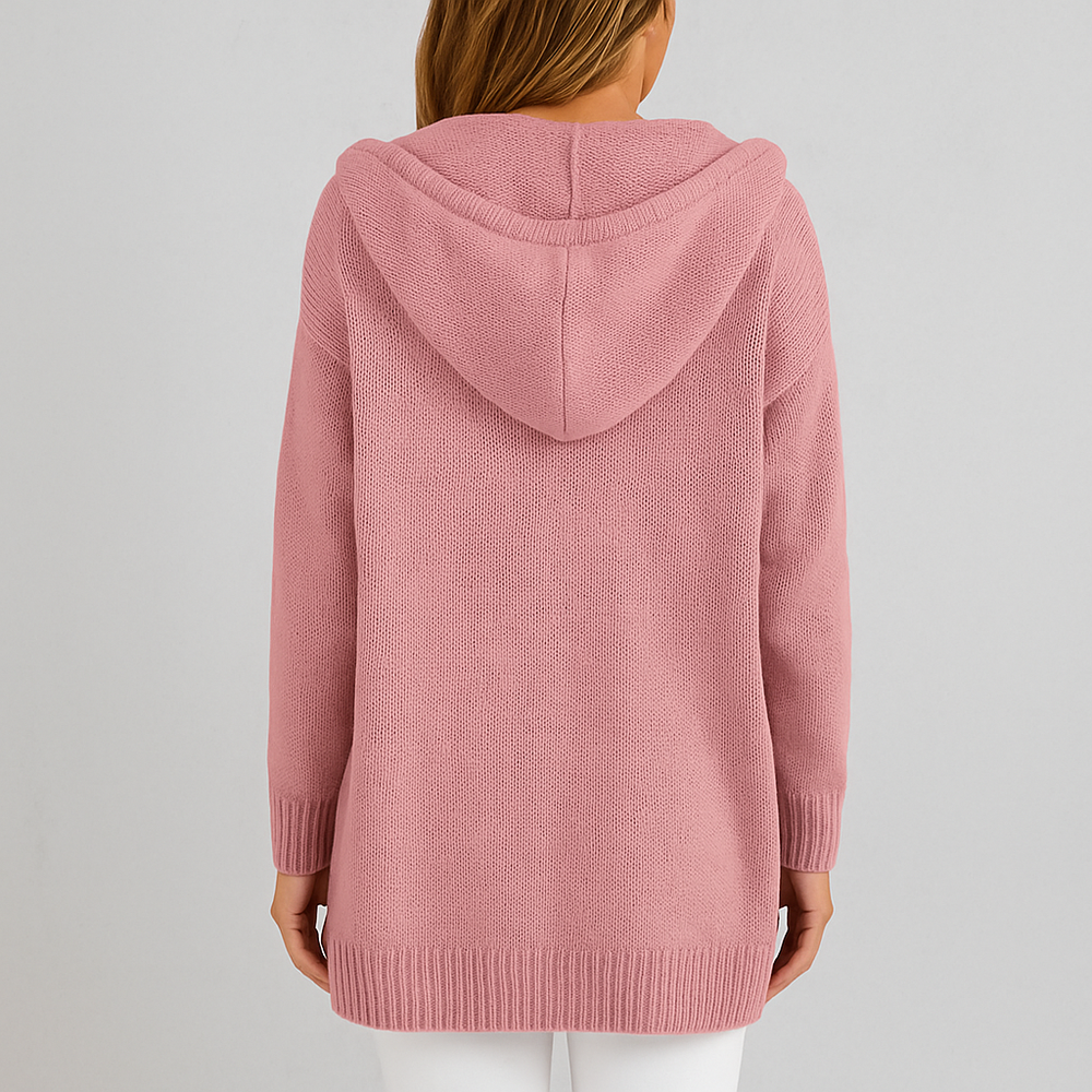 Damen Strickjacke mit Kapuze | Lässig & Übergang