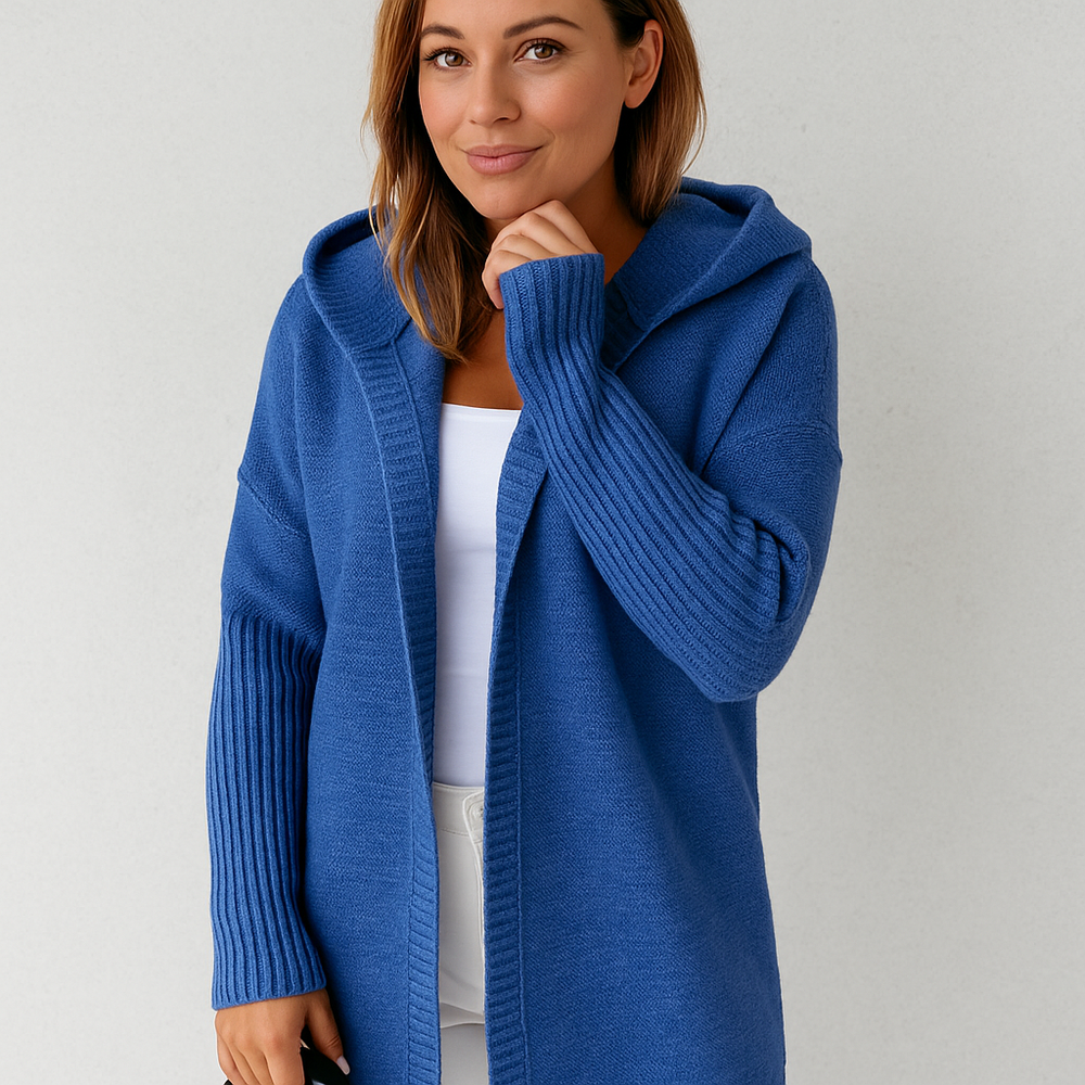 Damen Strickjacke mit Kapuze | Lässig & Übergang