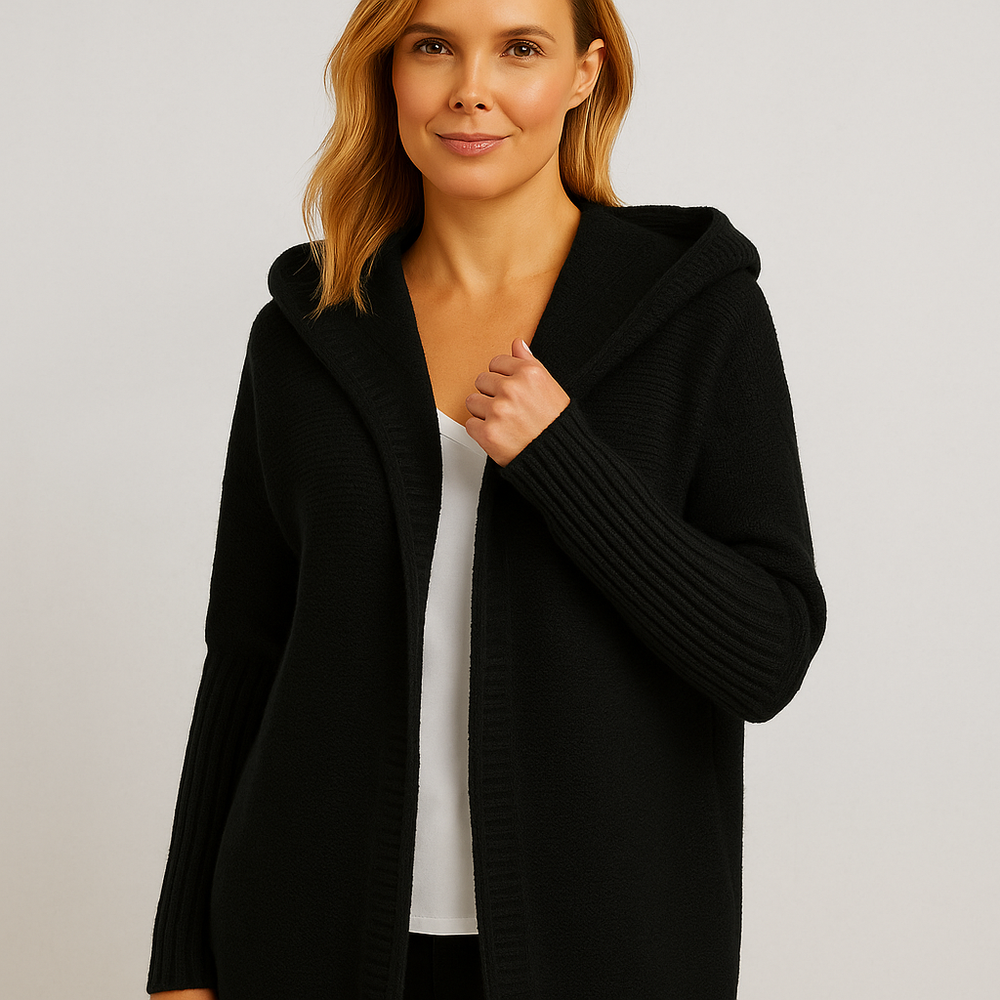 Damen Strickjacke mit Kapuze | Lässig & Übergang