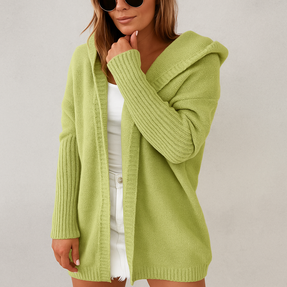 Damen Strickjacke mit Kapuze | Lässig & Übergang