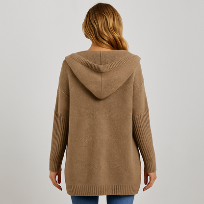 Damen Strickjacke mit Kapuze | Lässig & Übergang