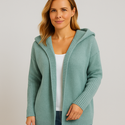 Damen Strickjacke mit Kapuze | Lässig & Übergang