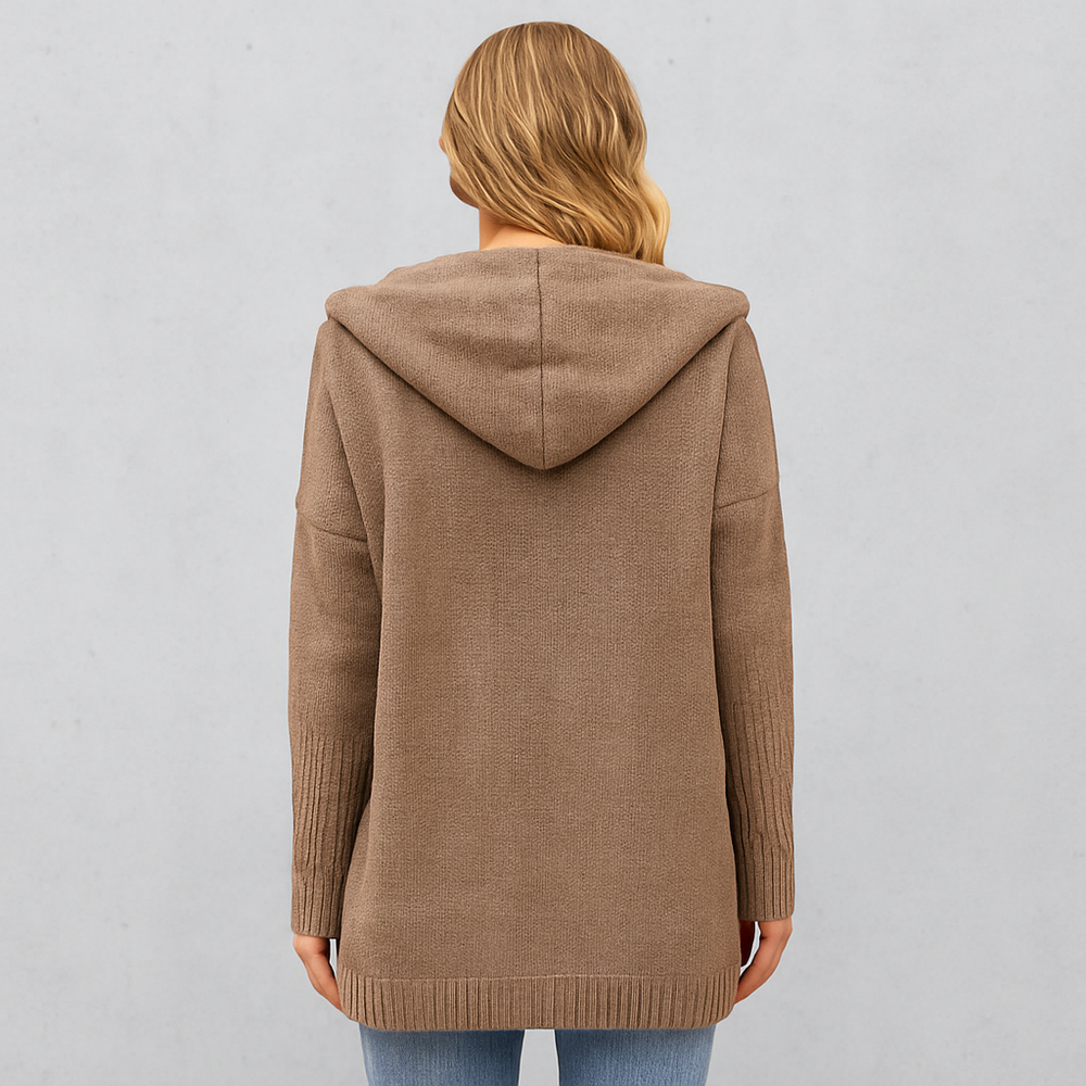 Damen Strickjacke mit Kapuze | Lässig & Übergang