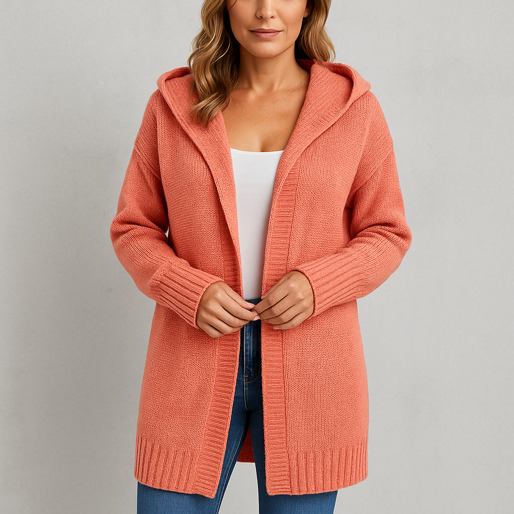 Damen Strickjacke mit Kapuze | Lässig & Übergang