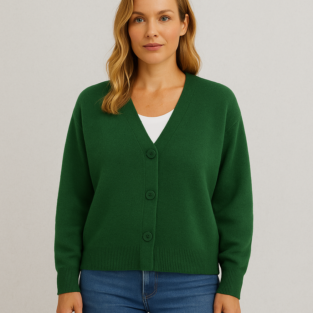 Damen Strickjacke mit V-Ausschnitt | Herbst & Übergang