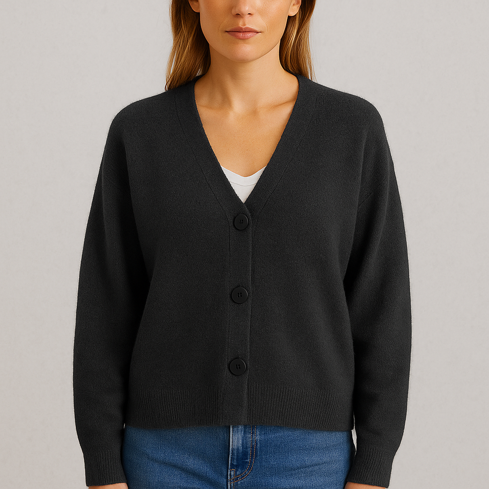 Damen Strickjacke mit V-Ausschnitt | Herbst & Übergang