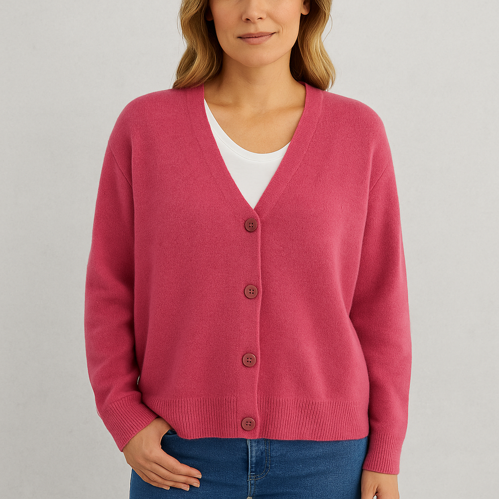 Damen Strickjacke mit V-Ausschnitt | Herbst & Übergang