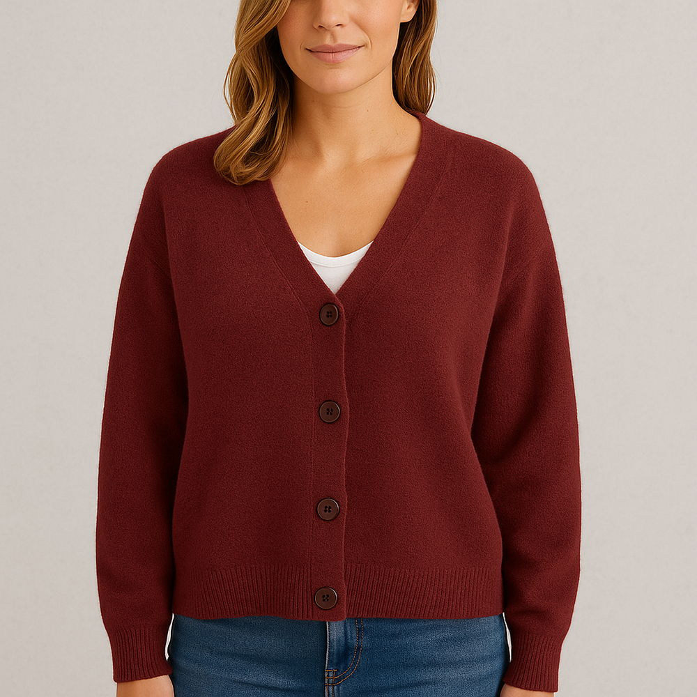 Damen Strickjacke mit V-Ausschnitt | Herbst & Übergang