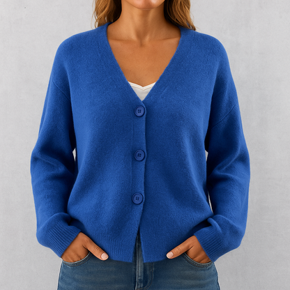 Damen Strickjacke mit V-Ausschnitt | Herbst & Übergang