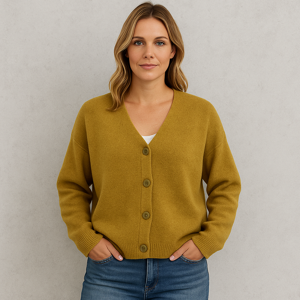 Damen Strickjacke mit V-Ausschnitt | Herbst & Übergang