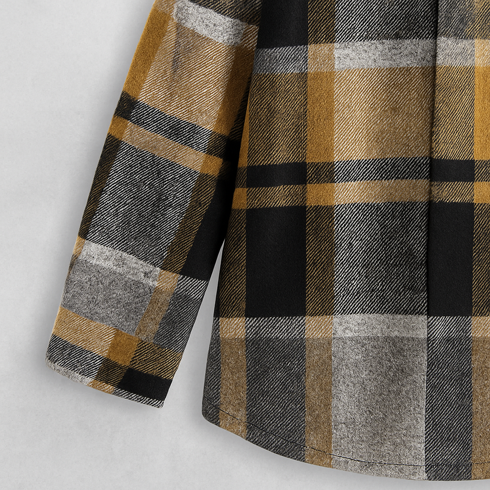 Gemusterte Damen Wolljacke mit Kapuze | Herbst & Winter | Lässig