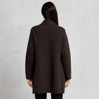 Damen Strickjacke mit Reverskragen | Warm & Lässig Winter