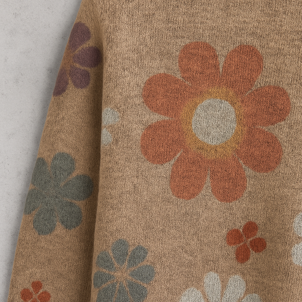 Damen Strickjacke mit abstraktem Print | Herbst/Winter | Stylisch