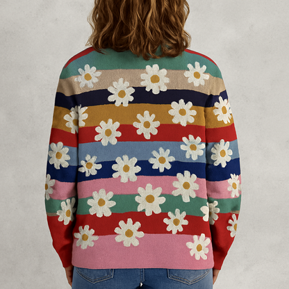 Damen Strickjacke mit abstraktem Print | Herbst/Winter | Stylisch